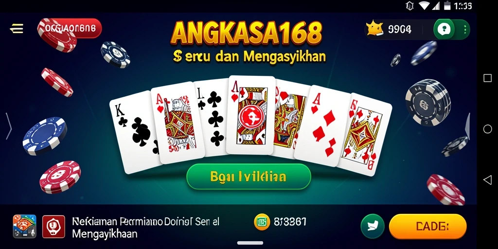 Tampilan menarik dari gameplay Domino di ANGKASA168.