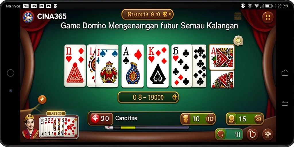 Tangkapan layar CINA365 menampilkan gameplay seru dalam permainan domino.