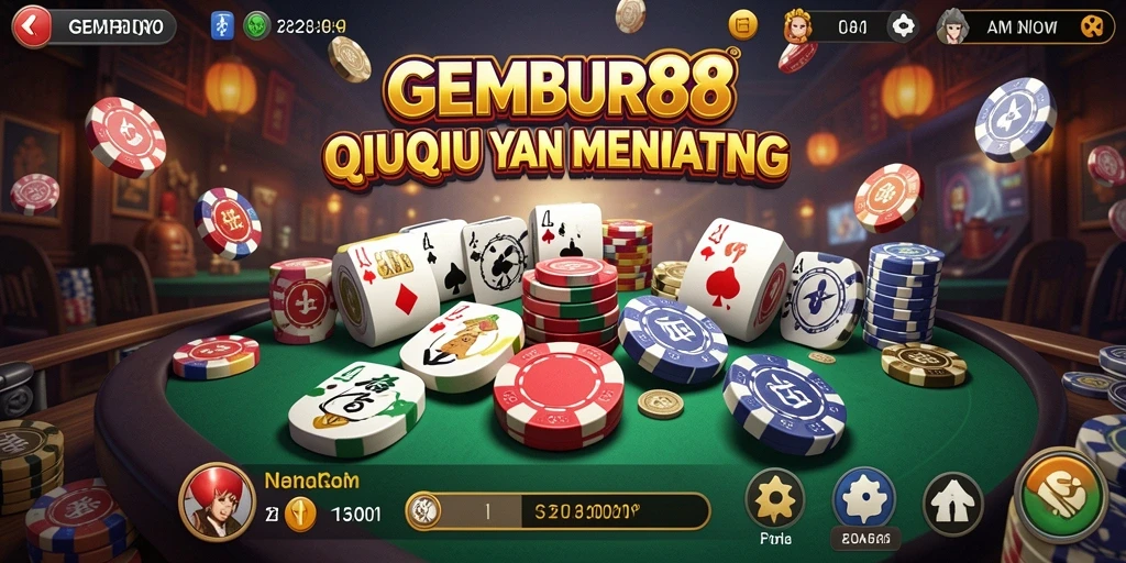 Tampilan gameplay GEMBUR88 yang seru dan menarik saat bermain QiuQiu.