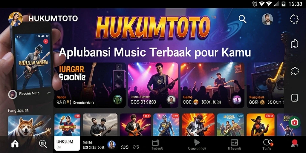 Screenshot gameplay HUKUMTOTO yang menampilkan pengalaman musik interaktif.