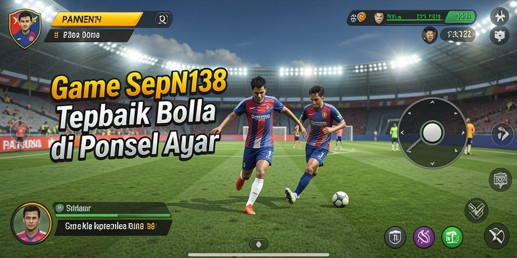 Screenshot dari gameplay seru di PANEN138 yang menunjukkan aksi sepak bola.