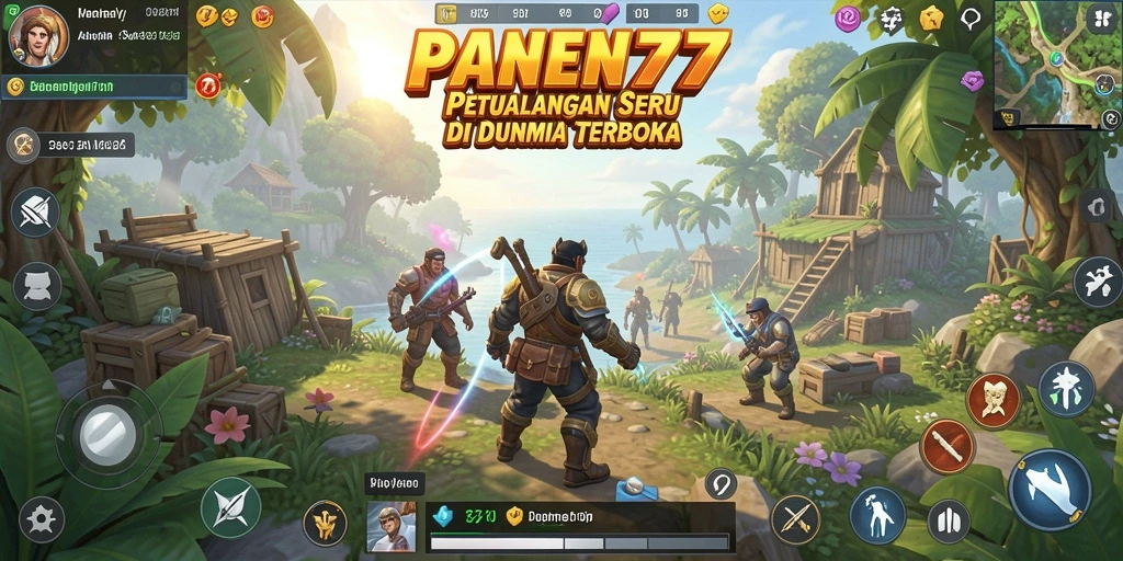 Tampilan gameplay PANEN77 yang menakjubkan di dunia terbuka.