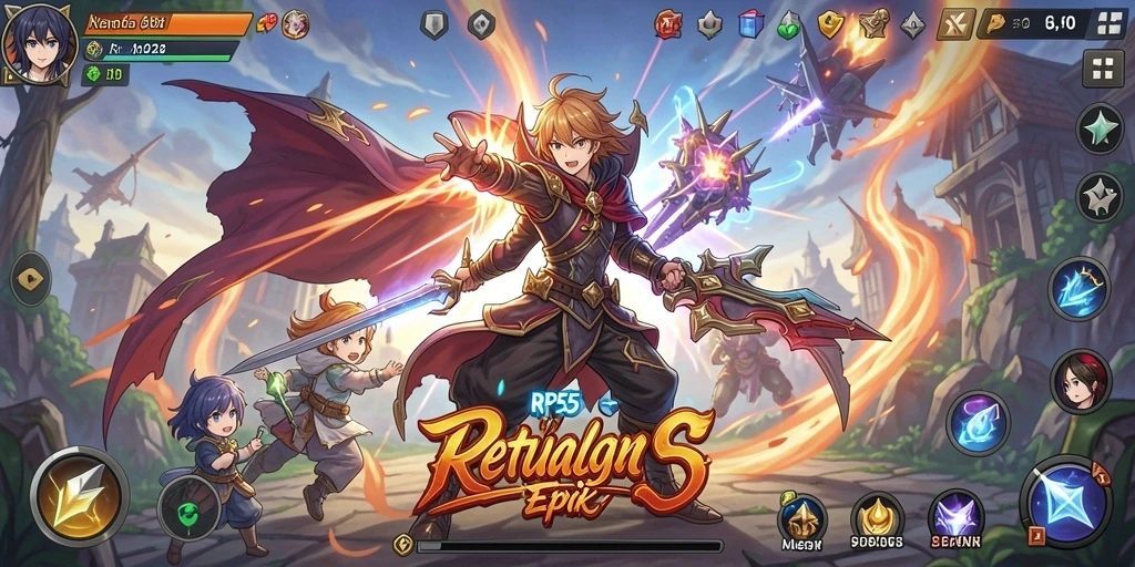 Tampilan gameplay yang menawan dan penuh aksi dari RP55.