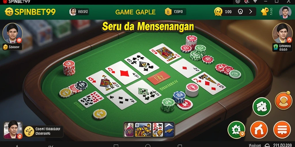 Gameplay seru dan interaktif dari SPINBET99, game Gaple terbaik.